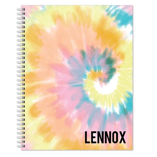 Rainbow Tie-Dye Spiral Notebook